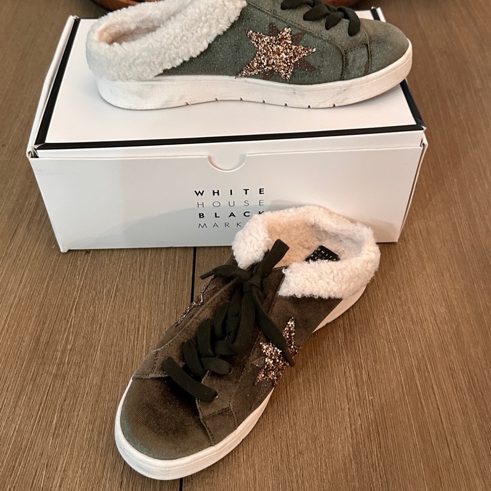 White House Black Market Green Sneakers